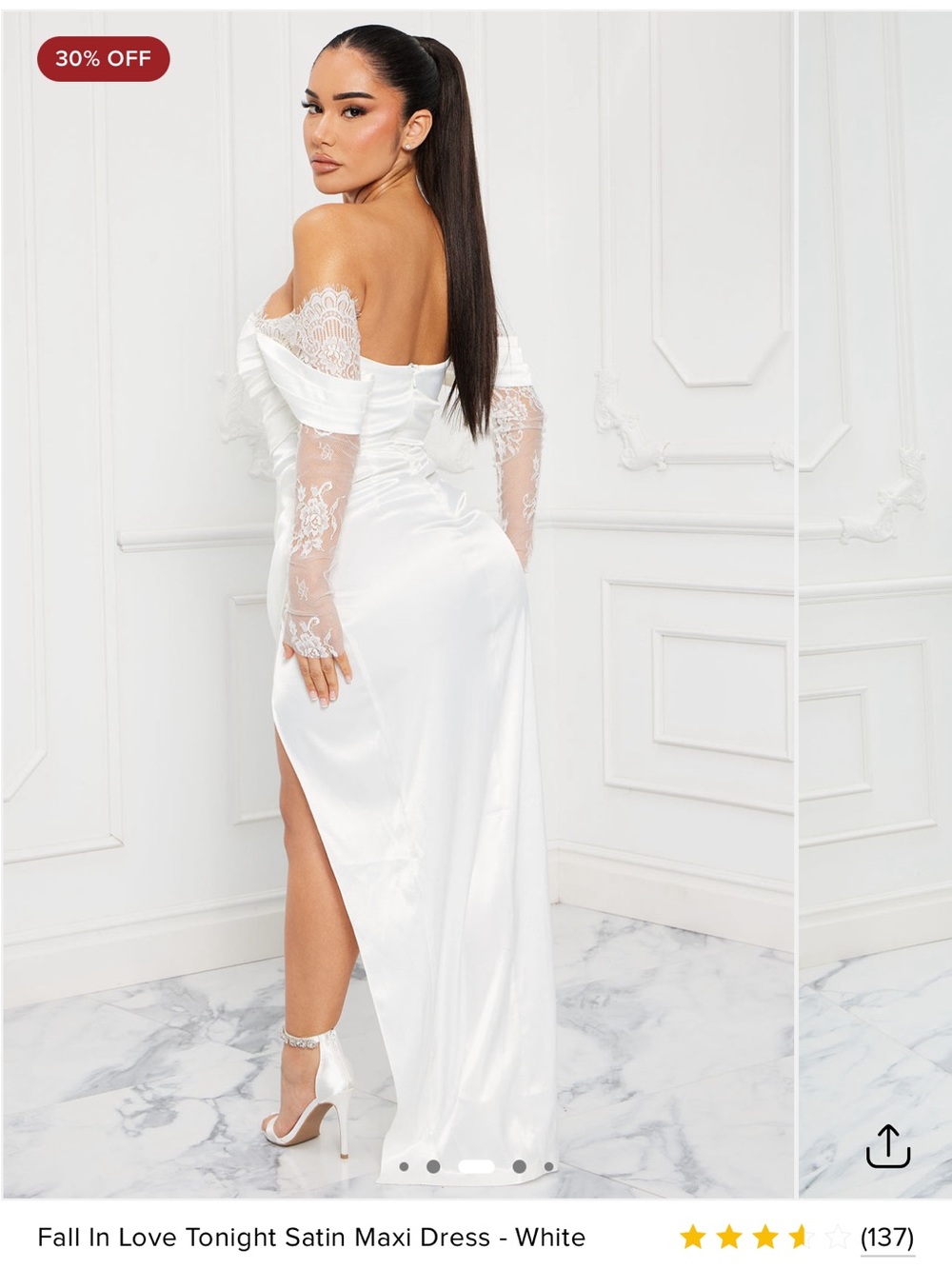 Fashion Nova White Bridal Dress
